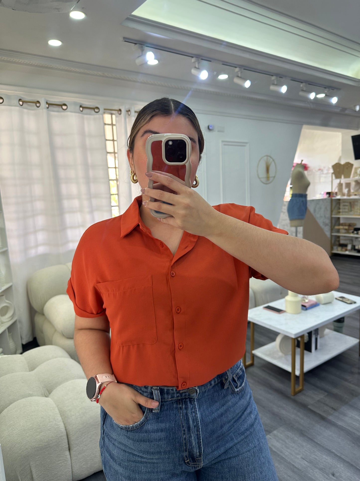 Camisa manga corta casual