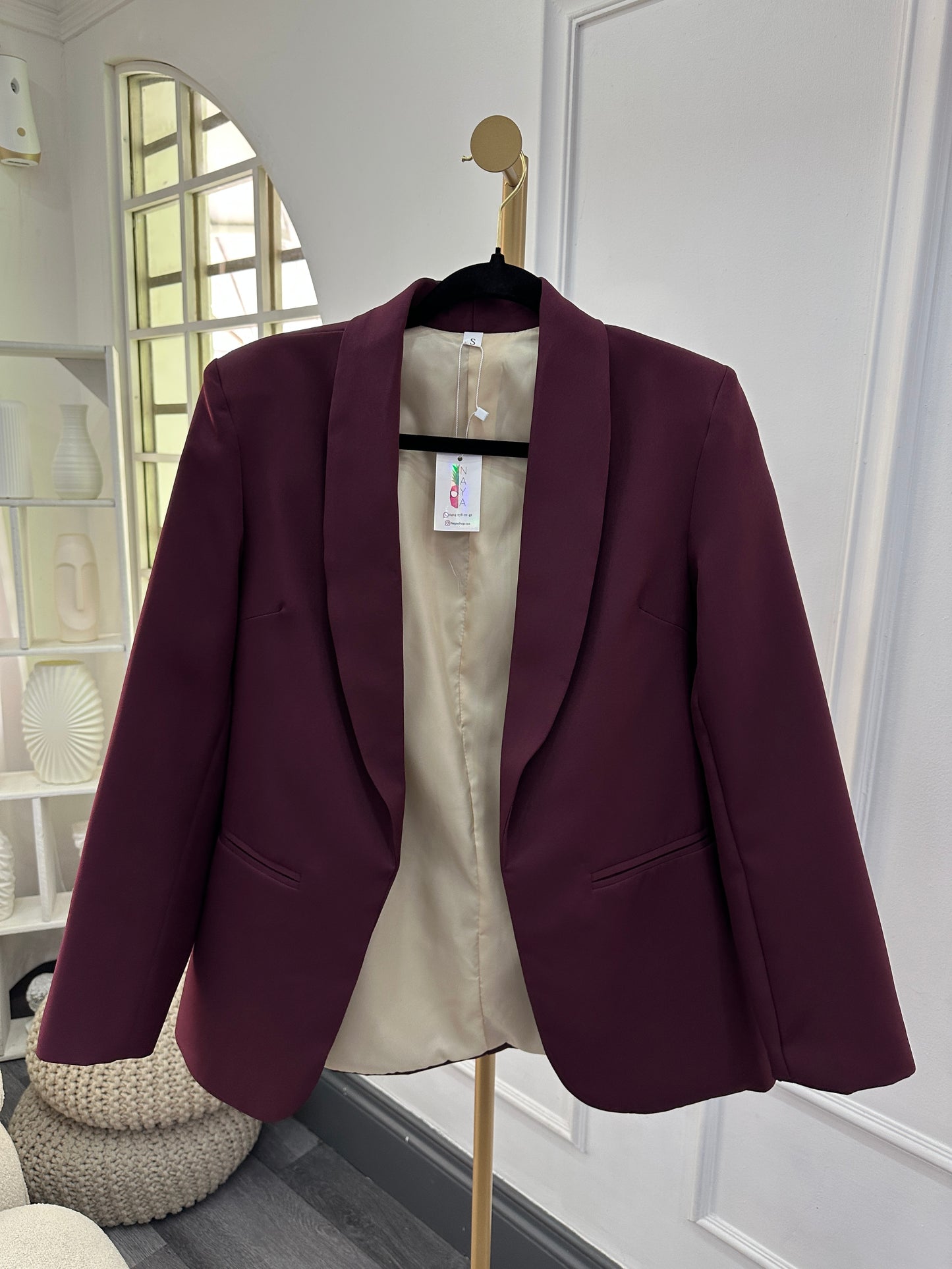 Blazer casual vinotinto