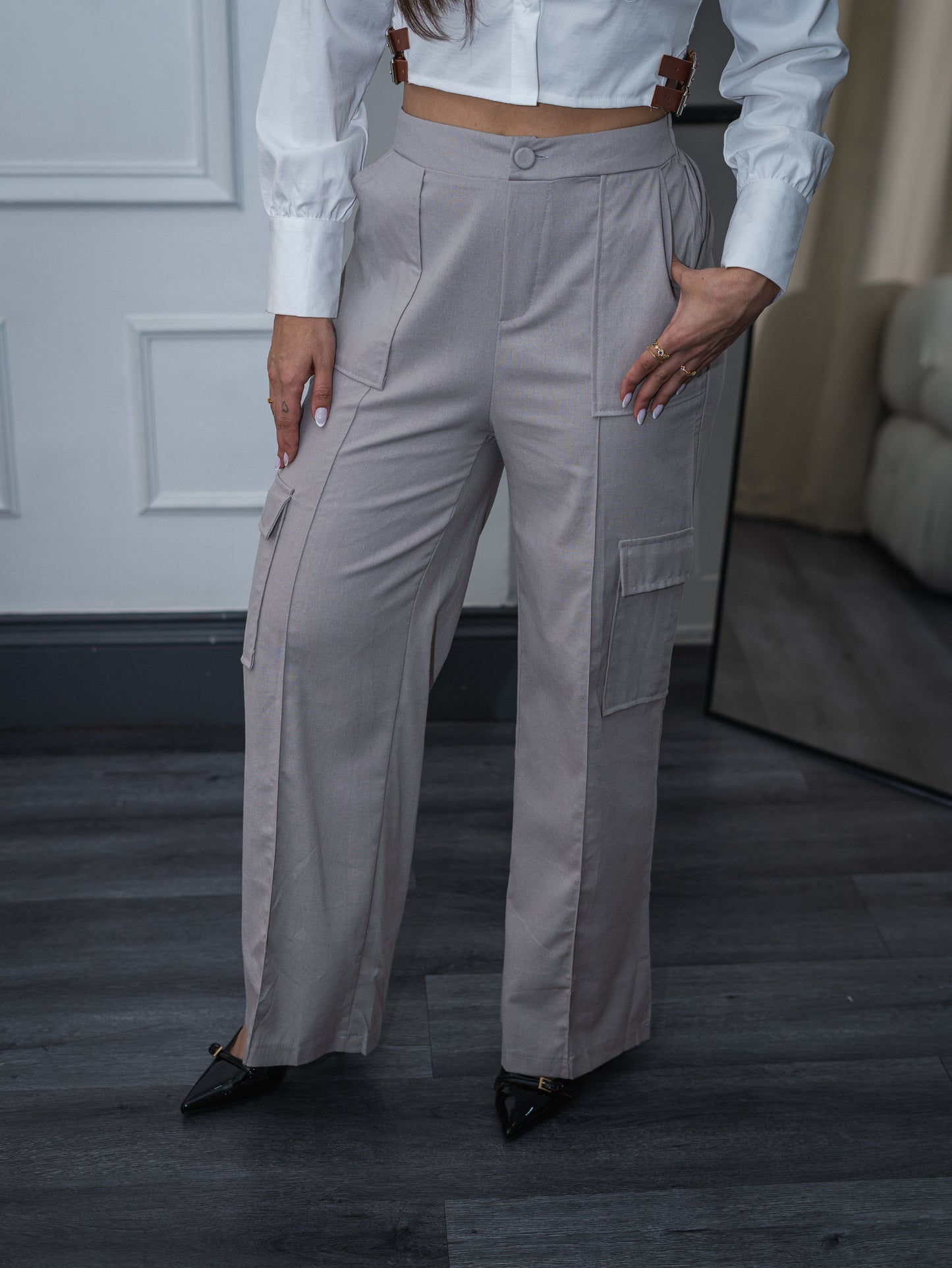 Pantalón de lino cargo