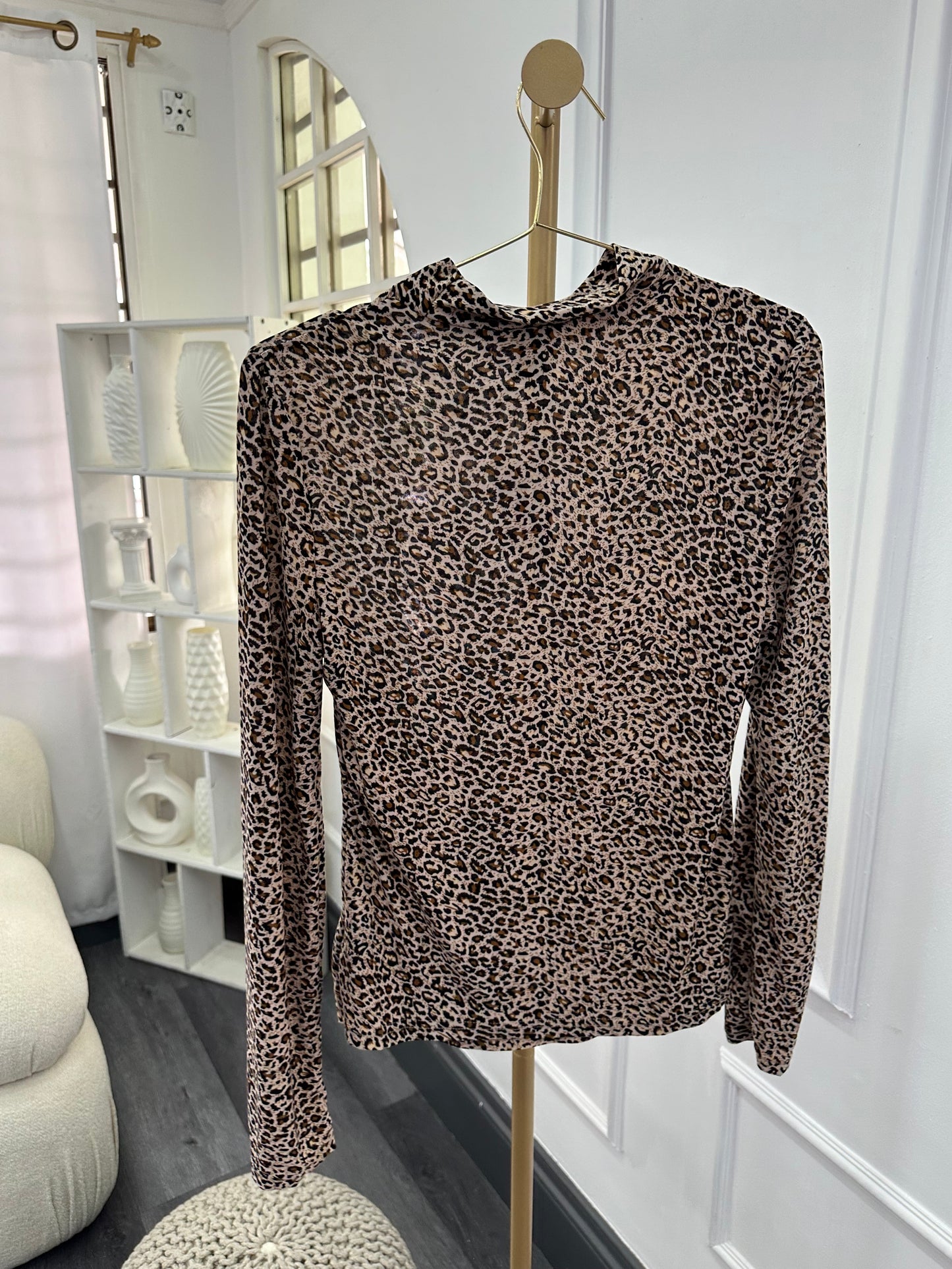 Blusa cuello redondo animal print