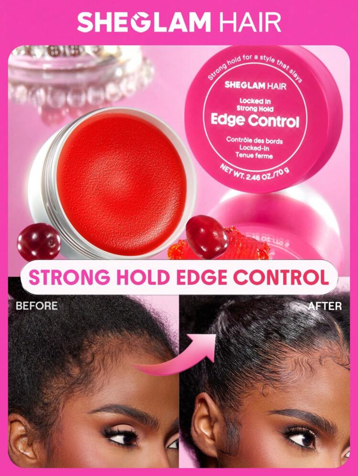 SHEGLAM Gel de control de bordes Strong Hold