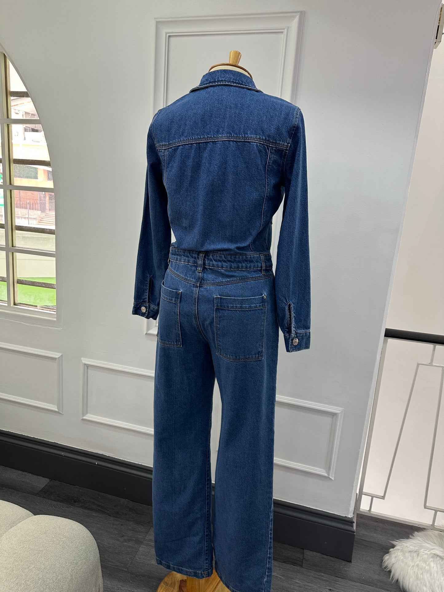 Jumpsuit denim palazzo