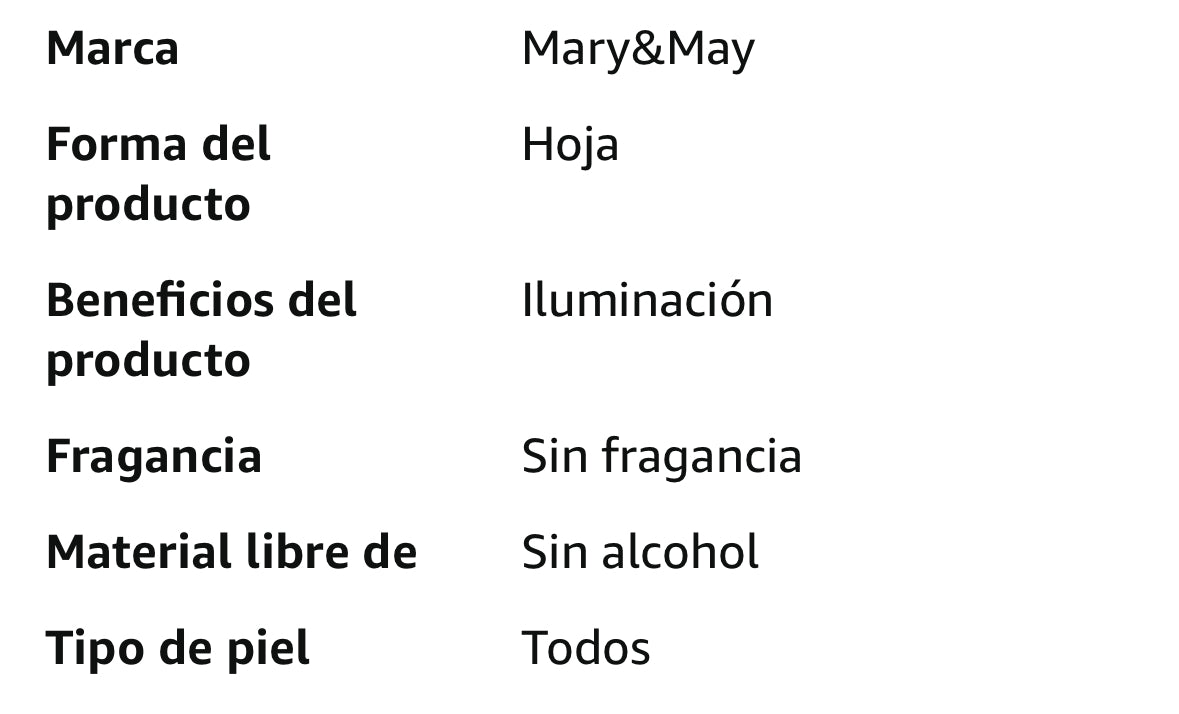 Mary&May Máscara diaria de niacinamida con vitamina C