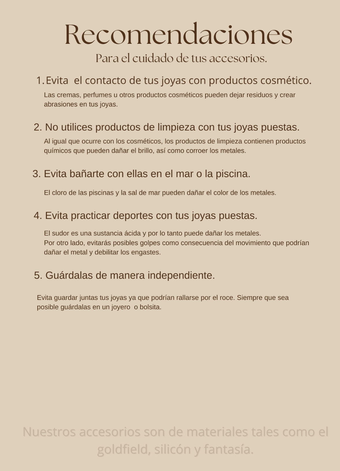 Cadenas variadas