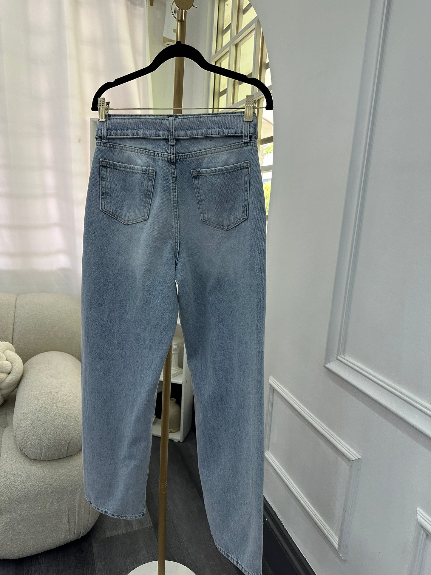Jean light blue + cinturón