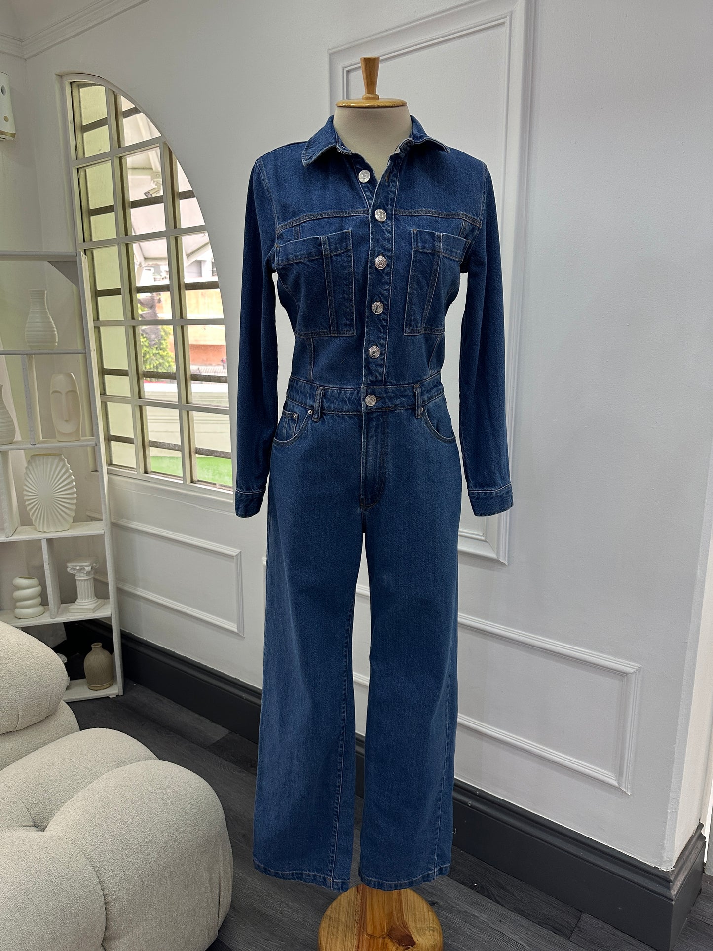 Jumpsuit denim palazzo