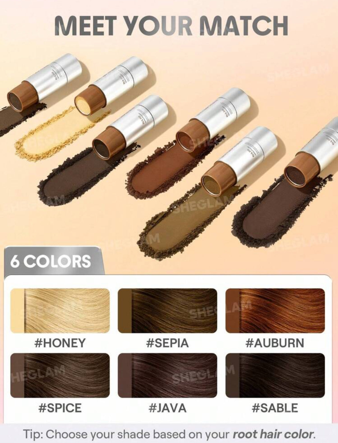SHEGLAM Hair Fix & Fill - Polvo de línea capilar