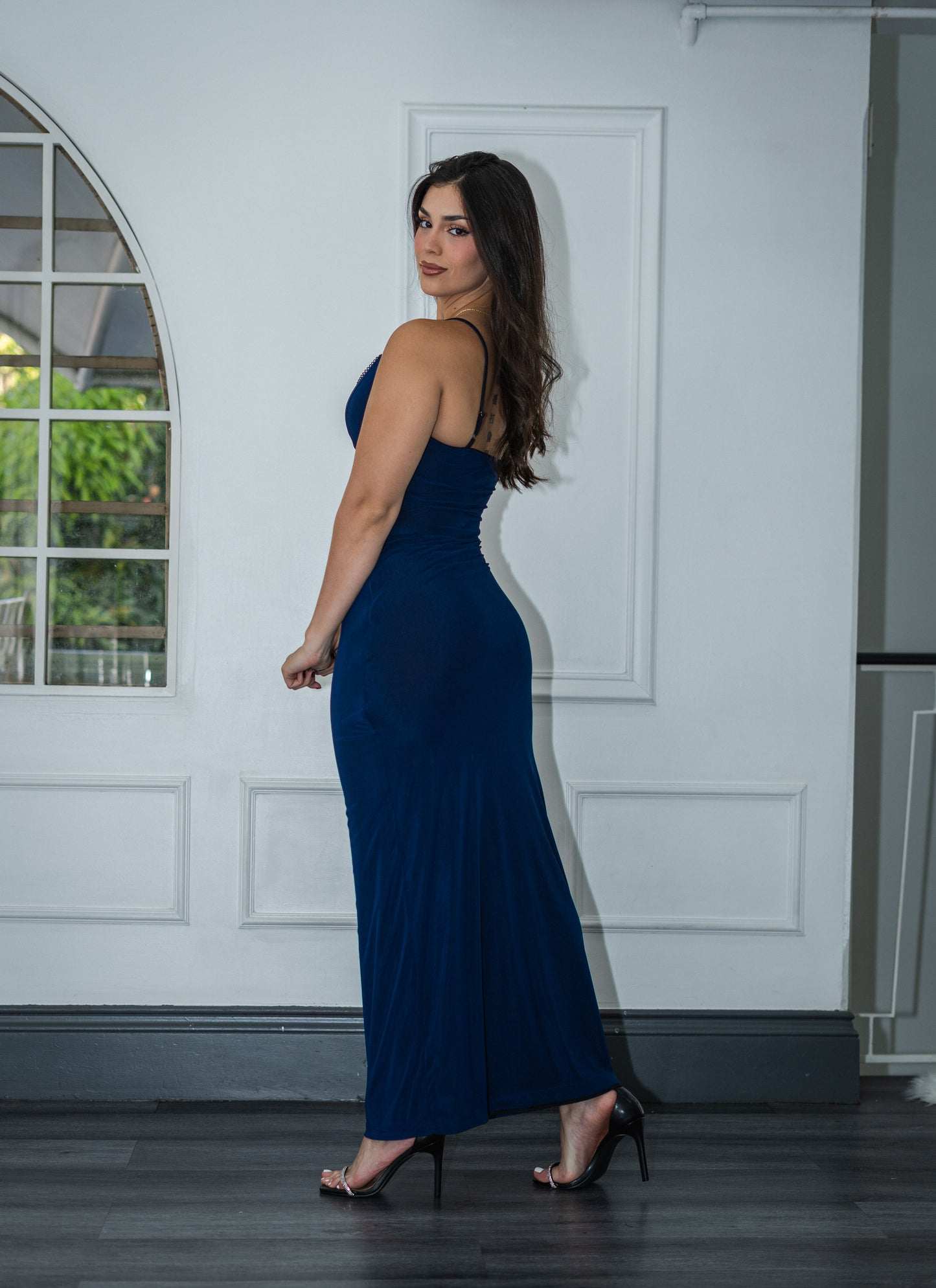 Maxi vestido unicolor