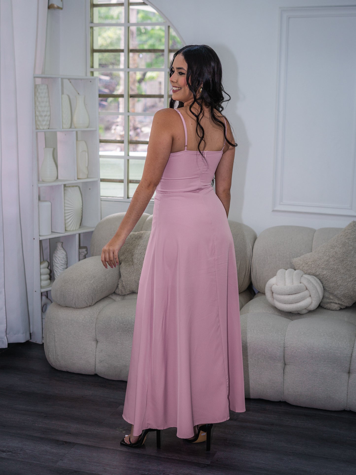 Maxi vestido rosa