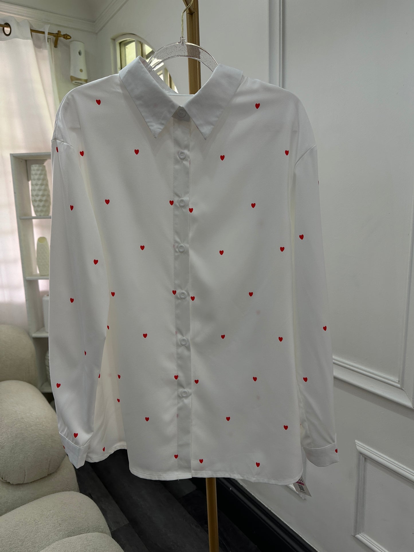Camisa casual corazones