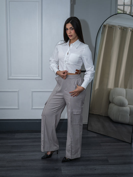 Pantalón de lino cargo