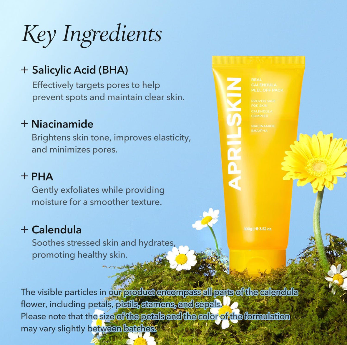APRILSKIN Máscara facial con infusión de flores de caléndula