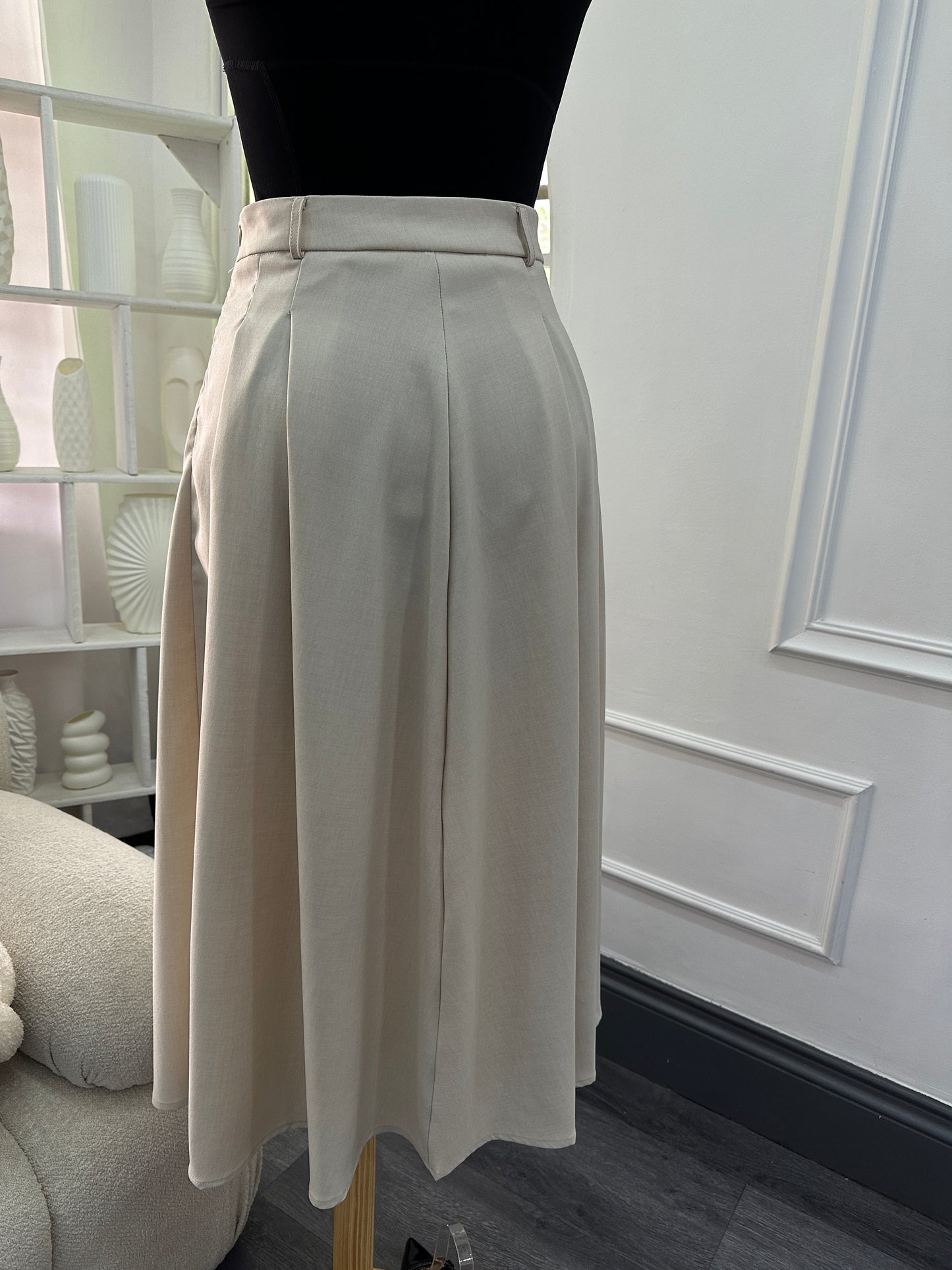 Maxi falda beige