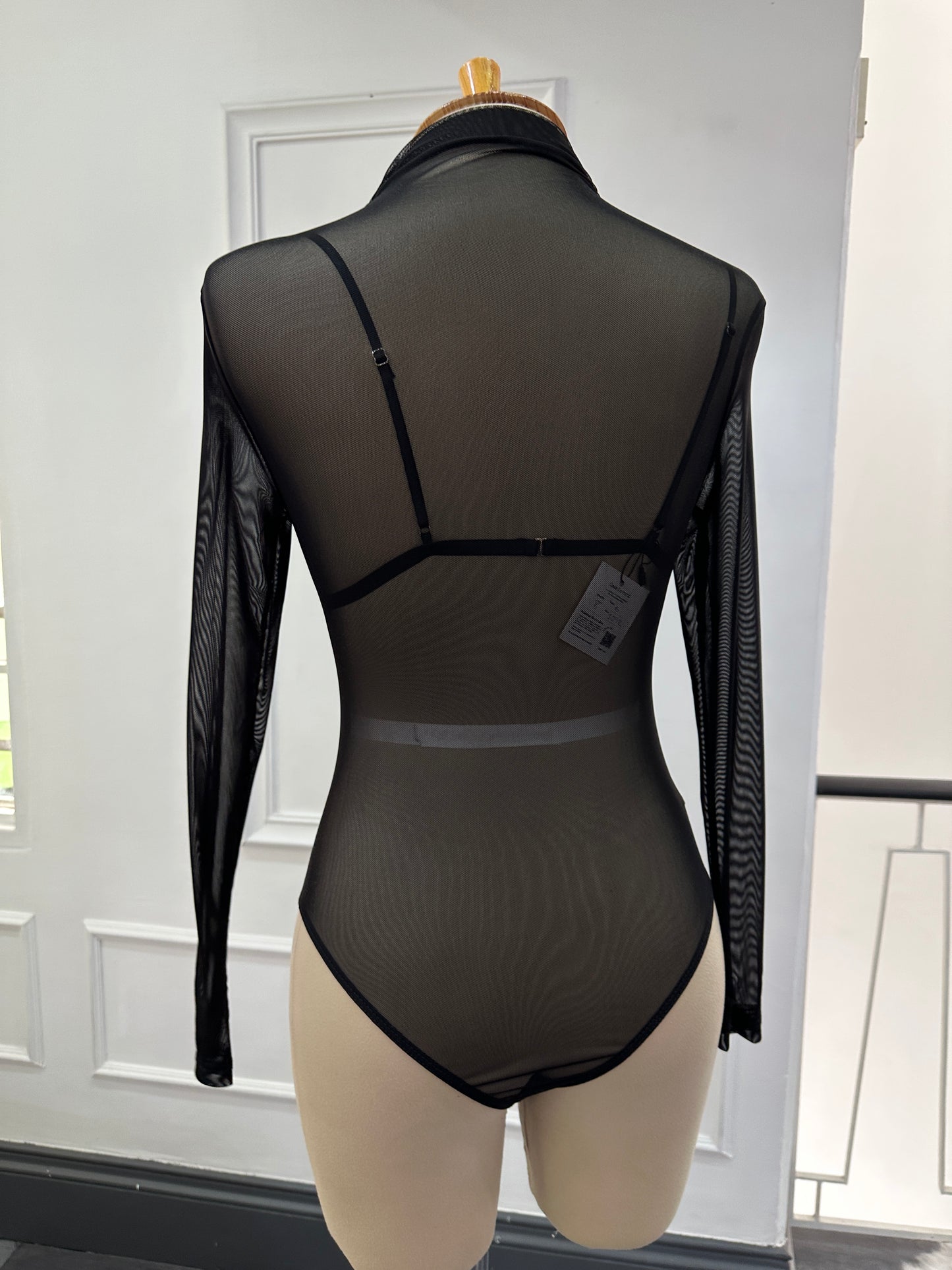 Body cuello alto transparente