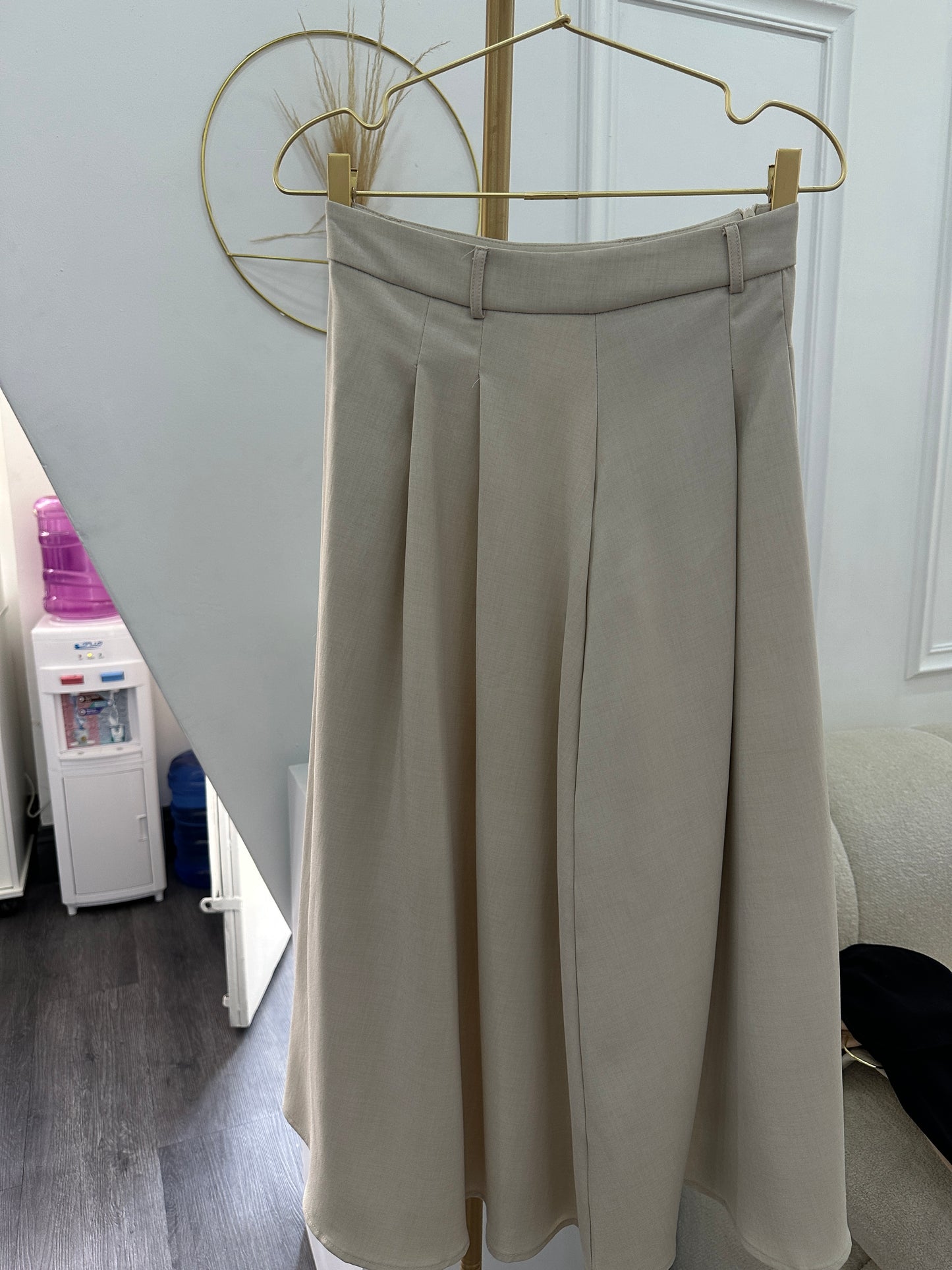 Maxi falda beige