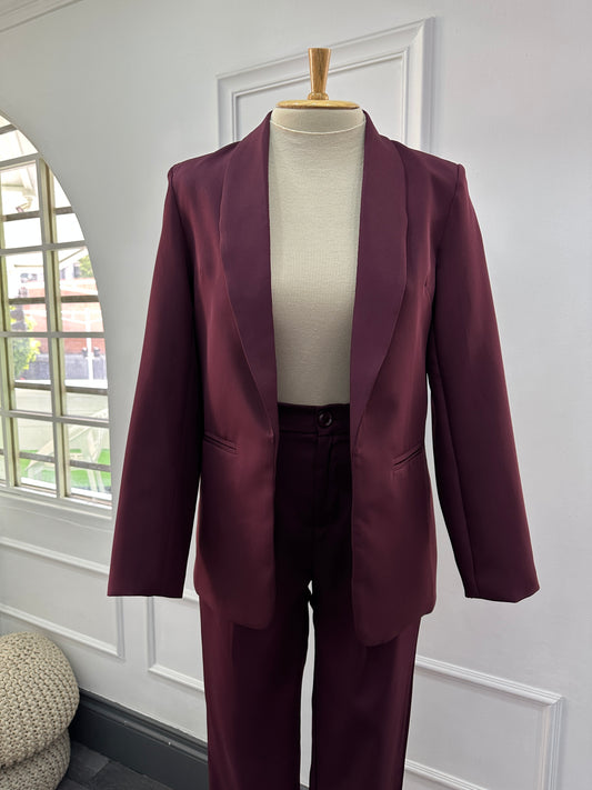 Blazer casual vinotinto