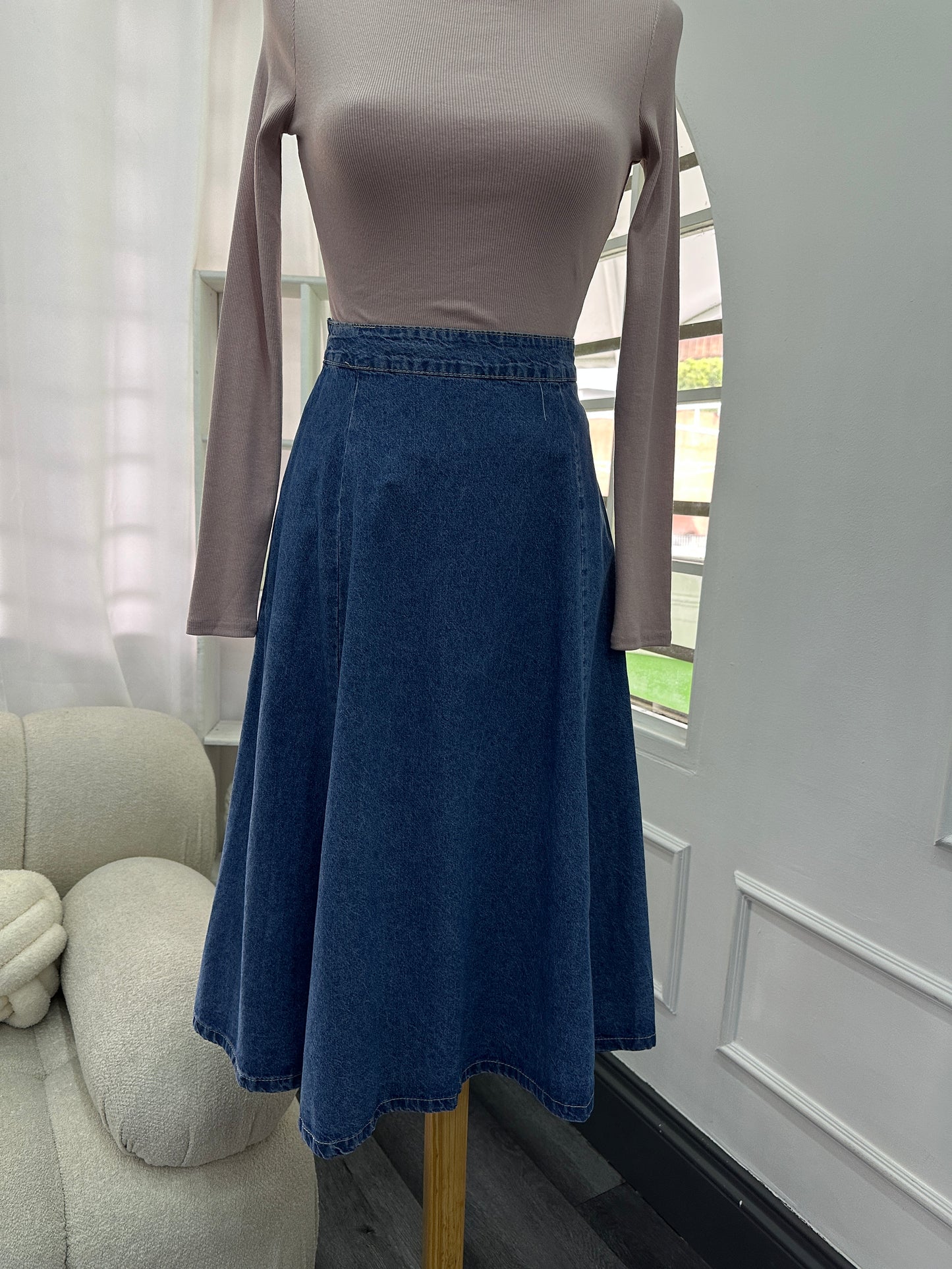 Maxi falda denim