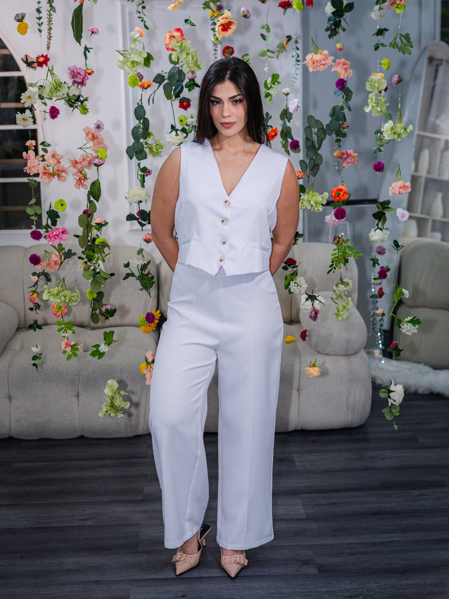 Conjunto blanco casual
